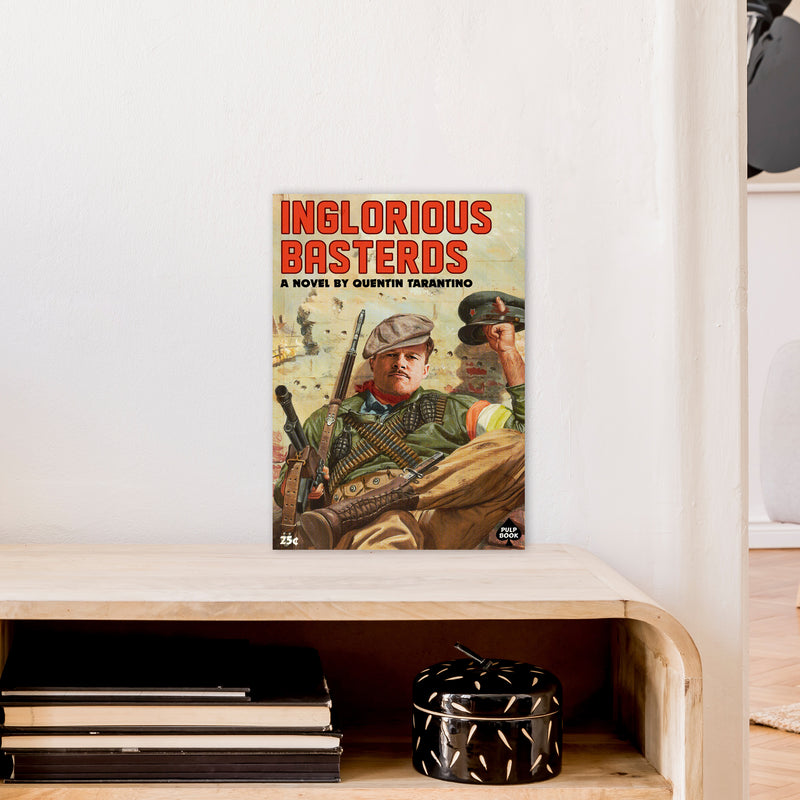 Inglorious Basterds by David Redon Retro Movie Poster Framed Wall Art Print A3 Black Frame