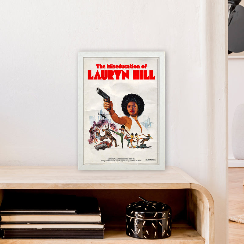 Miseducation of Lauryn Hill by David Redon Retro Music Poster Framed Wall Art Print A3 Oak Frame