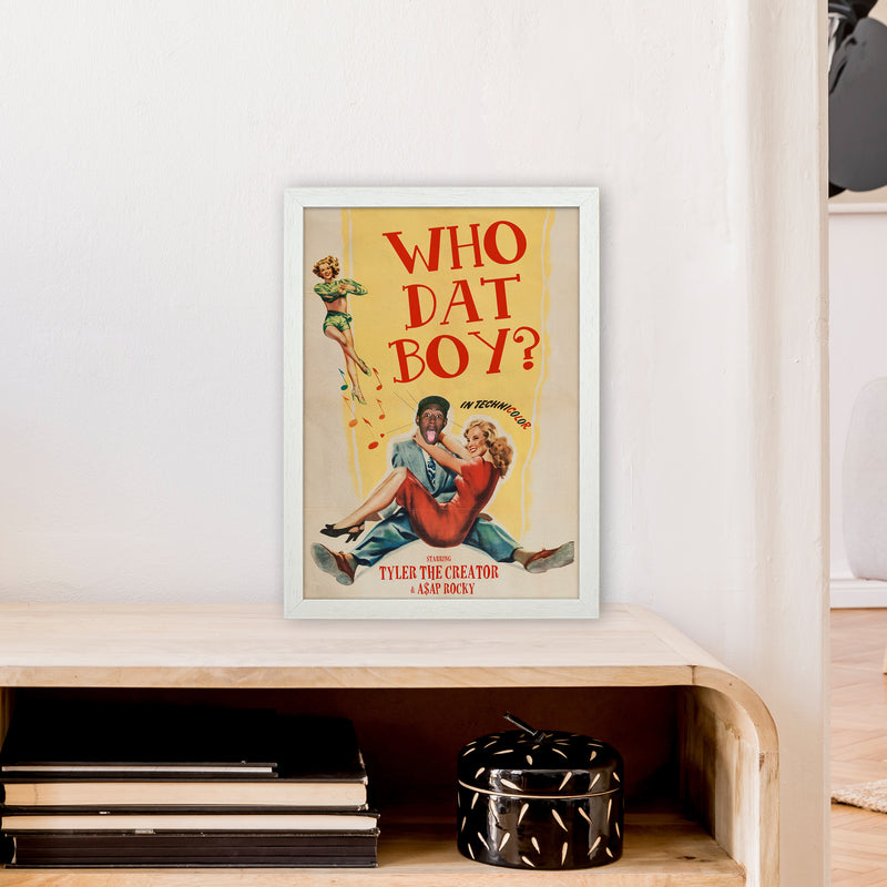 Who Dat Boy by David Redon Retro Music Poster Framed Wall Art Print A3 Oak Frame
