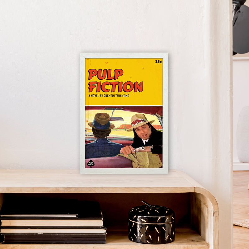 Pulp by David Redon Retro Movie Poster Framed Wall Art Print A3 Oak Frame