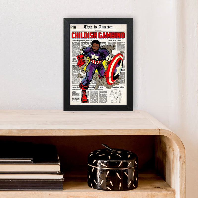 Childish by David Redon Retro Music Poster Framed Wall Art Print A4 White Frame