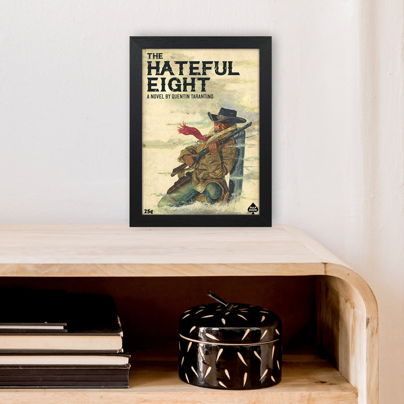 Hateful Eight by David Redon Retro Movie Poster Framed Wall Art Print A4 White Frame