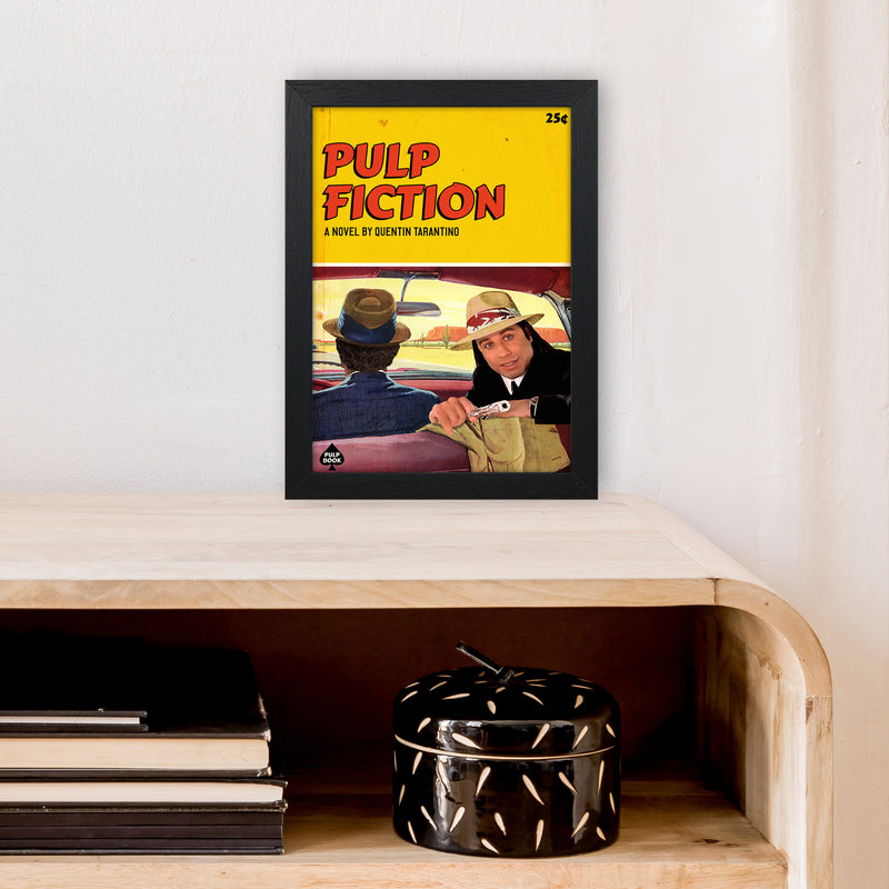 Pulp by David Redon Retro Movie Poster Framed Wall Art Print A4 White Frame