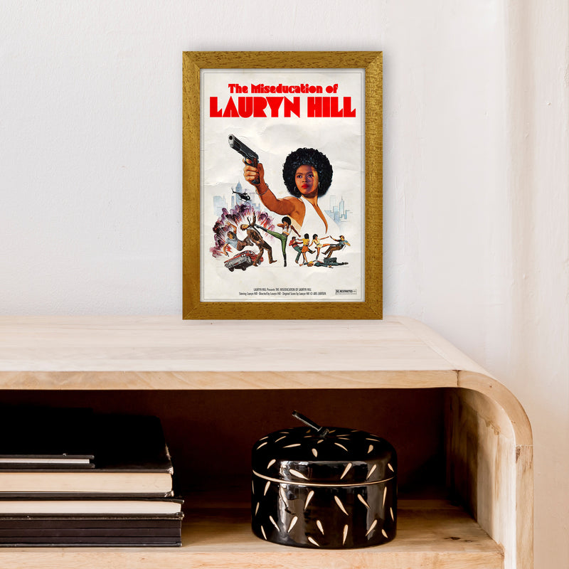 Miseducation of Lauryn Hill by David Redon Retro Music Poster Framed Wall Art Print A4 Print Only
