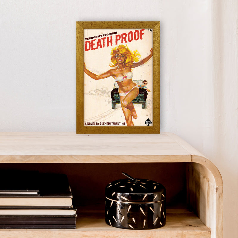 Deathproof by David Redon Retro Movie Poster Framed Wall Art Print A4 Print Only