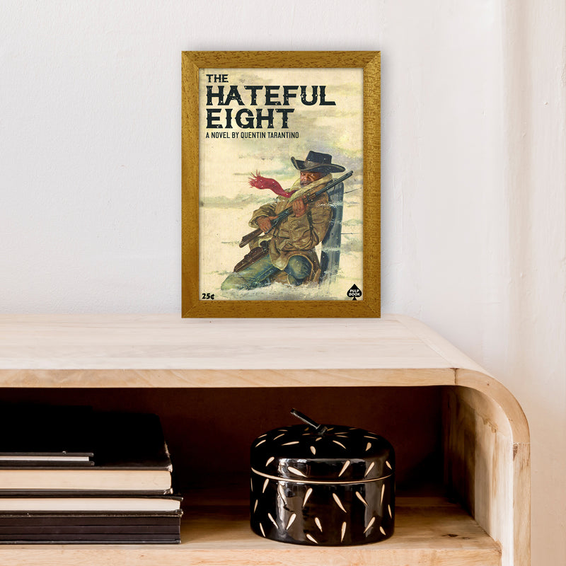 Hateful Eight by David Redon Retro Movie Poster Framed Wall Art Print A4 Print Only