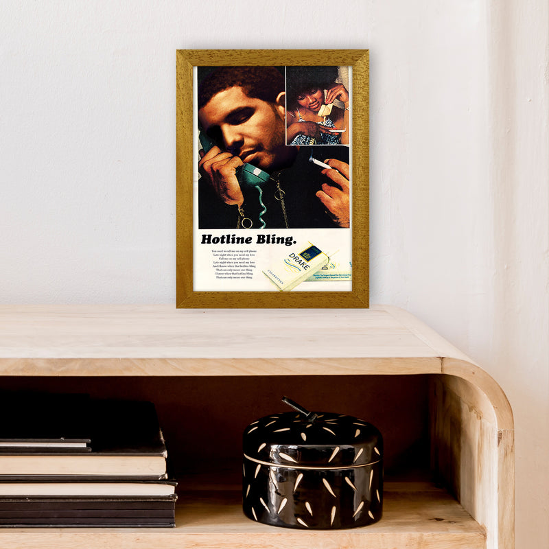 Drizzy by David Redon Retro Music Poster Framed Wall Art Print A4 Print Only