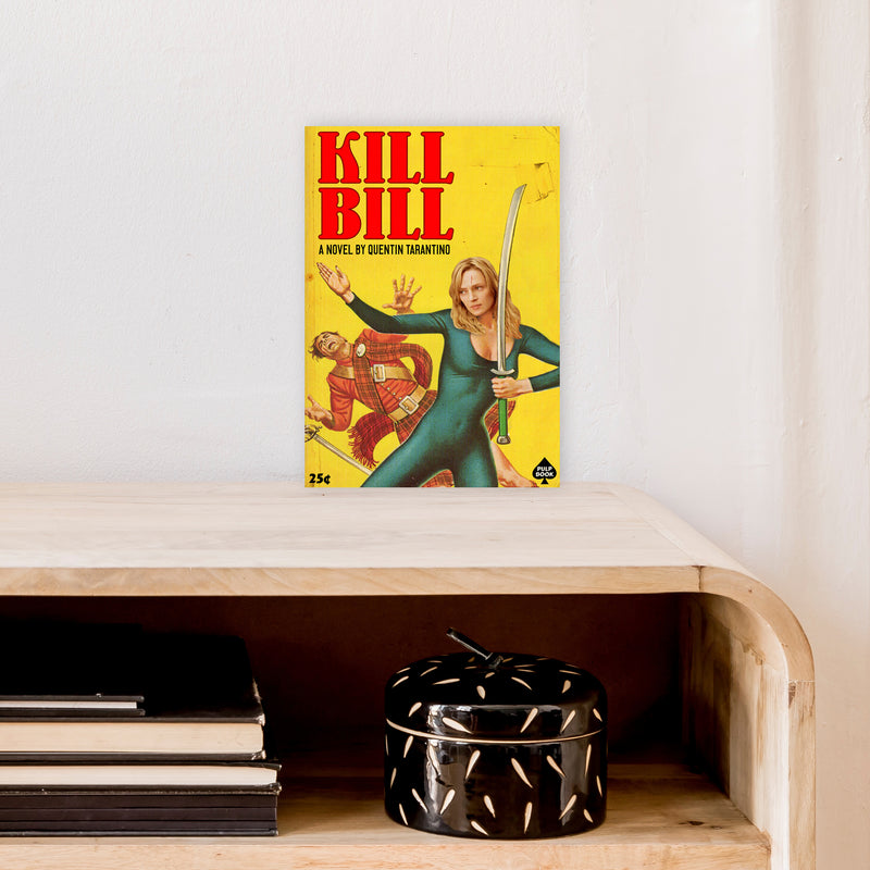 Kill Bill by David Redon Retro Movie Poster Framed Wall Art Print A4 Black Frame