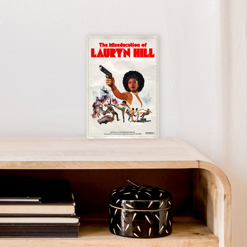 Miseducation of Lauryn Hill by David Redon Retro Music Poster Framed Wall Art Print A4 Black Frame