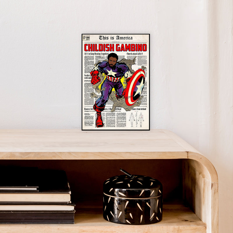 Childish by David Redon Retro Music Poster Framed Wall Art Print A4 Black Frame