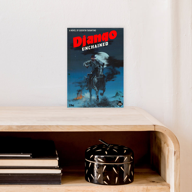 Django by David Redon Retro Movie Poster Framed Wall Art Print A4 Black Frame
