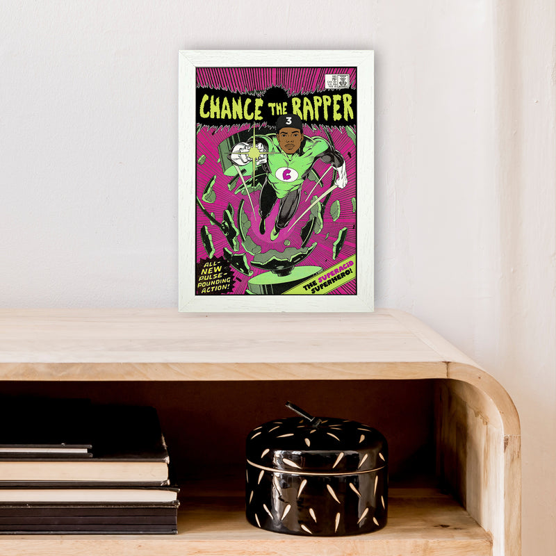 Chance by David Redon Retro Music Poster Framed Wall Art Print A4 Oak Frame