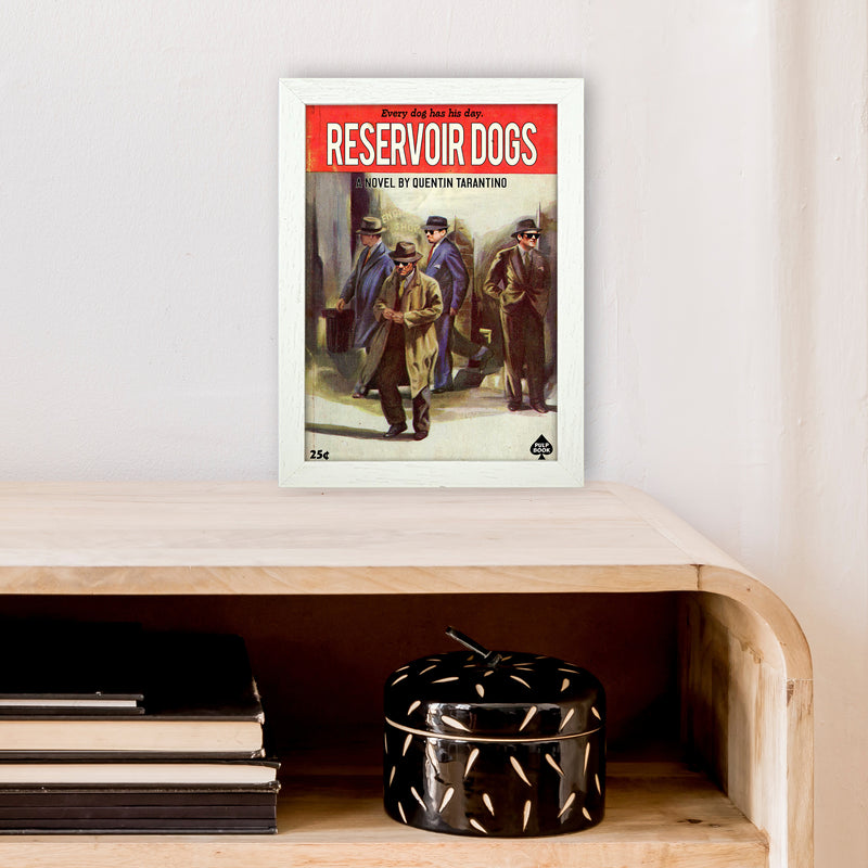 Reservoir Dogs by David Redon Retro Movie Poster Framed Wall Art Print A4 Oak Frame