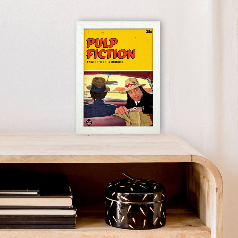 Pulp by David Redon Retro Movie Poster Framed Wall Art Print A4 Oak Frame