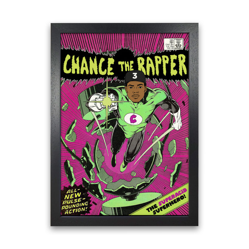 Chance by David Redon Retro Music Poster Framed Wall Art Print Black Grain