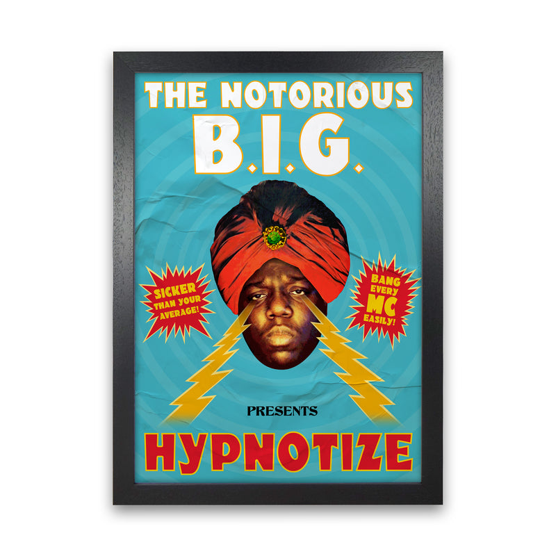 Hypnotize by David Redon Retro Music Poster Framed Wall Art Print Black Grain