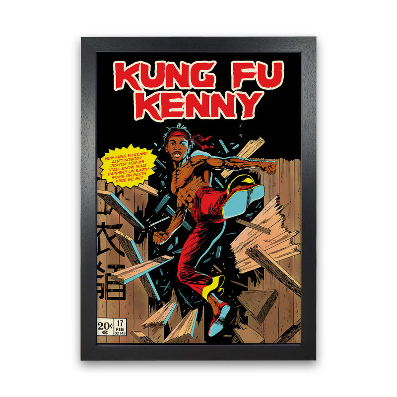 Kung Fu Kenny by David Redon Black Frame