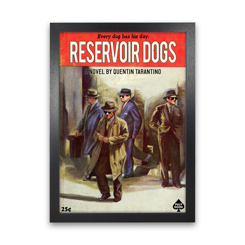 Reservoir Dogs by David Redon Retro Movie Poster Framed Wall Art Print Black Grain