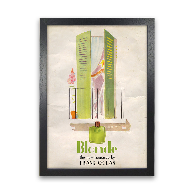 Blonde by David Redon Retro Music Poster Framed Wall Art Print Black Grain