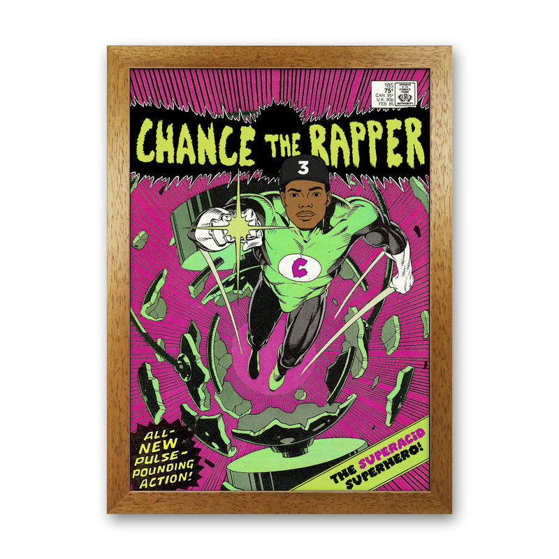 Chance by David Redon Retro Music Poster Framed Wall Art Print Oak Grain