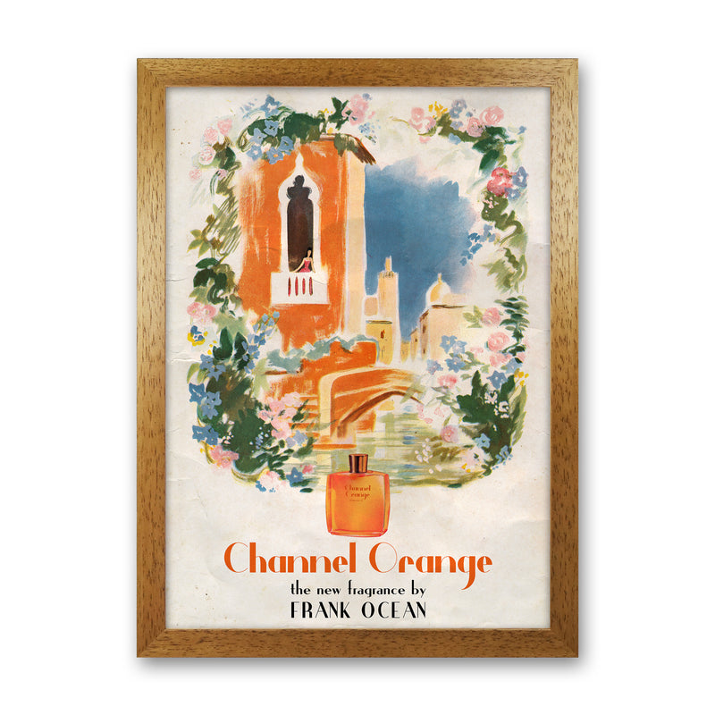 Channel Orange by David Redon Retro Music Poster Framed Wall Art Print Oak Grain