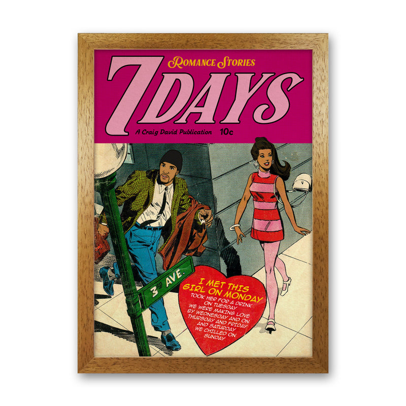 7 Days Music Poster Art Print by David Redon Oak Grain