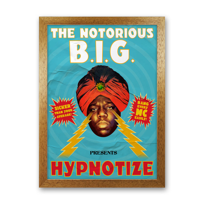 Hypnotize by David Redon Retro Music Poster Framed Wall Art Print Oak Grain