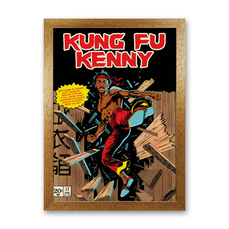 Kung Fu Kenny by David Redon Oak Frame