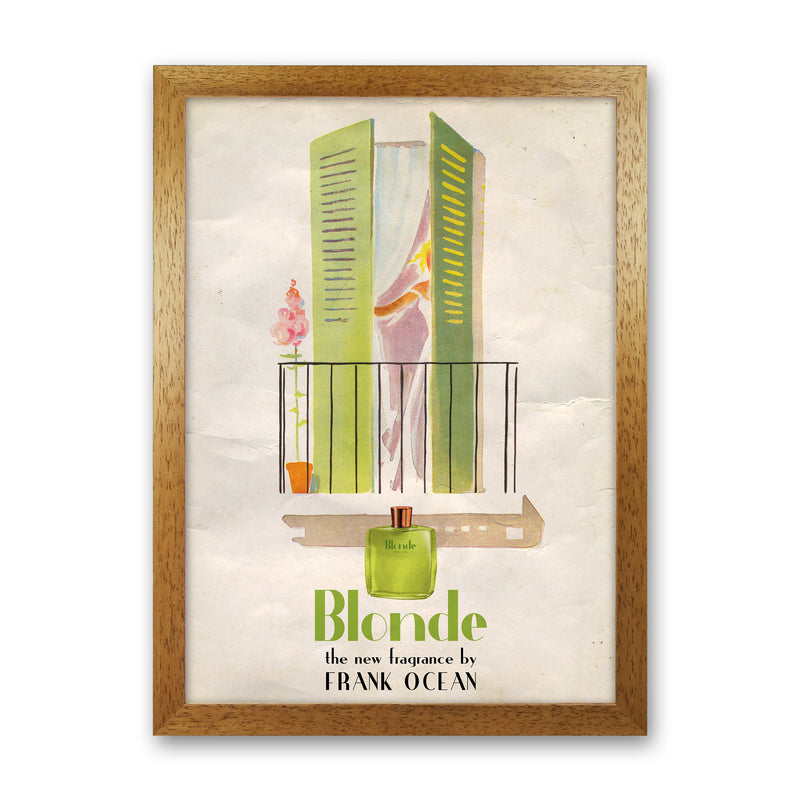 Blonde by David Redon Retro Music Poster Framed Wall Art Print Oak Grain
