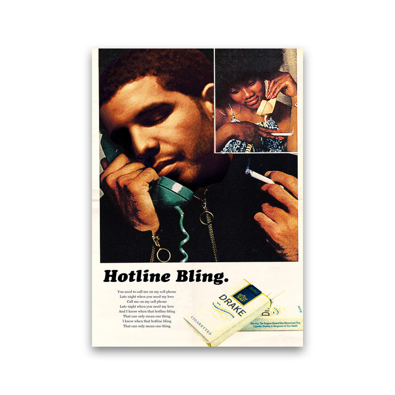 Drizzy by David Redon Retro Music Poster Framed Wall Art Print Print Only