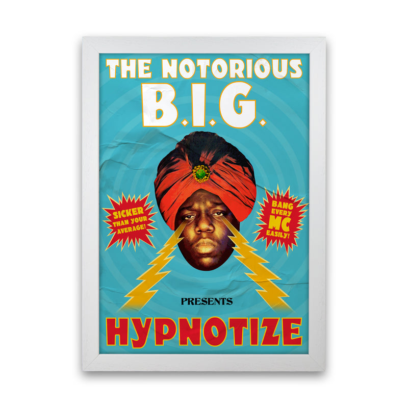 Hypnotize by David Redon Retro Music Poster Framed Wall Art Print White Grain