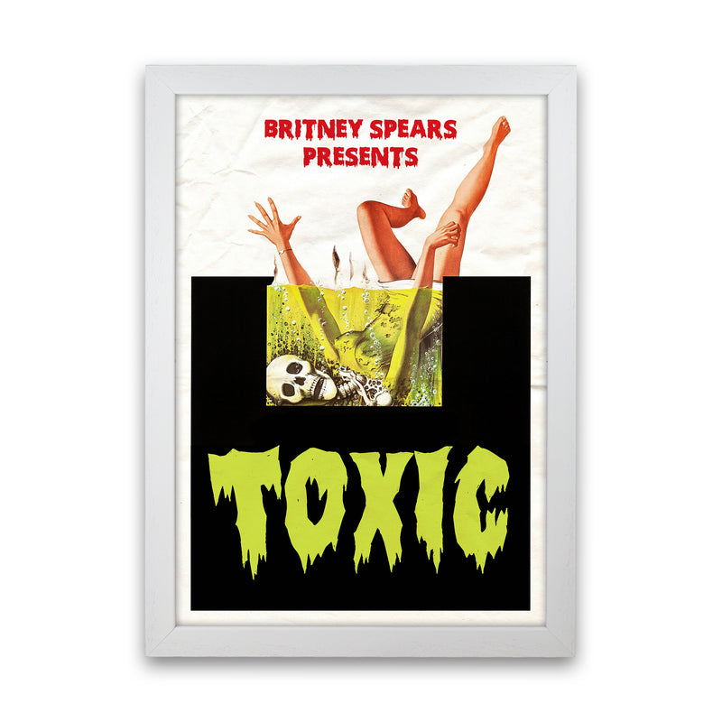Toxic by David Redon Retro Music Poster Framed Wall Art Print White Grain