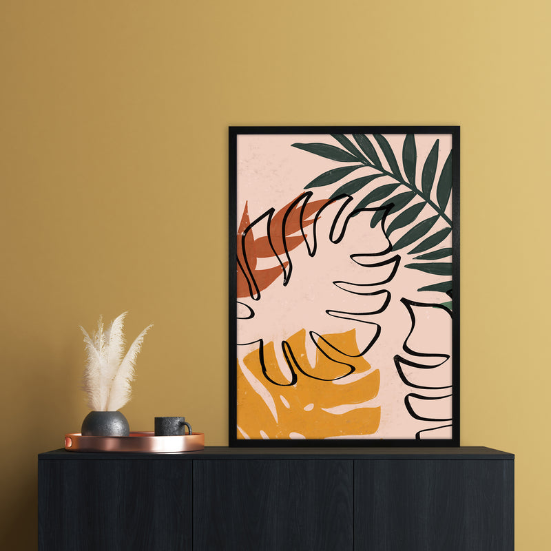 Abstract Plant Art Print by Essentially Nomadic A1 White Frame