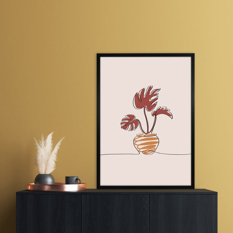 Monstera Art Print by Essentially Nomadic A1 White Frame