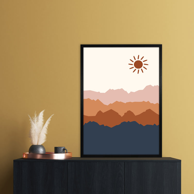 Sun Blue Mountain 02 Art Print by Essentially Nomadic A1 White Frame
