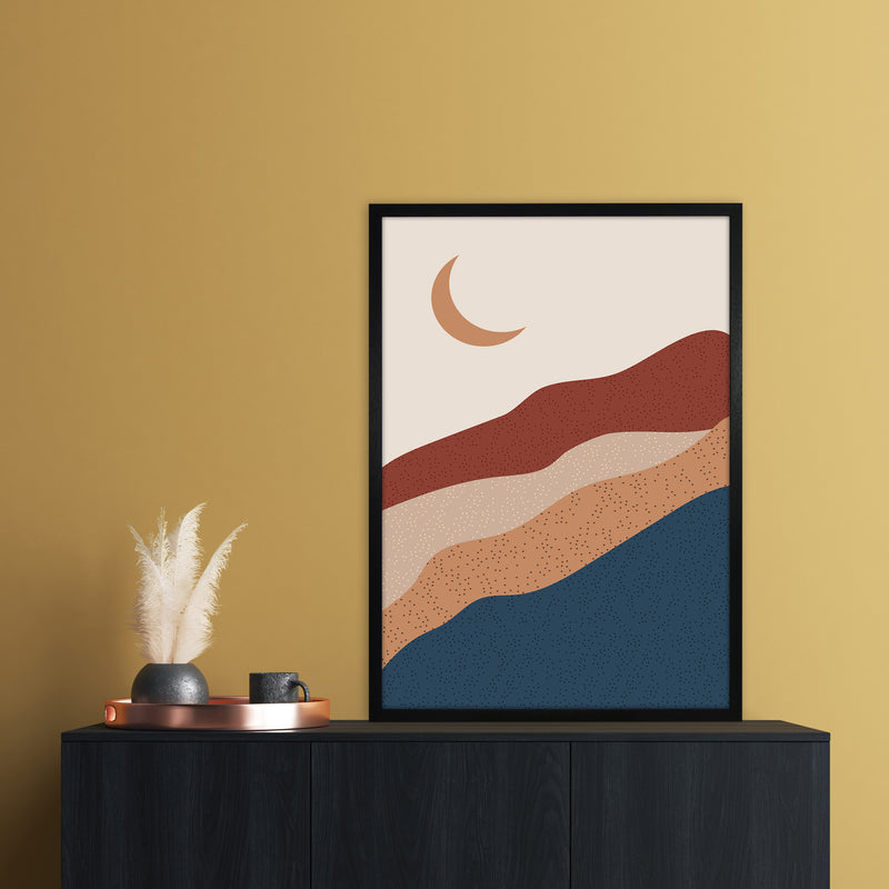 Moon Mountain Art Print by Essentially Nomadic A1 White Frame