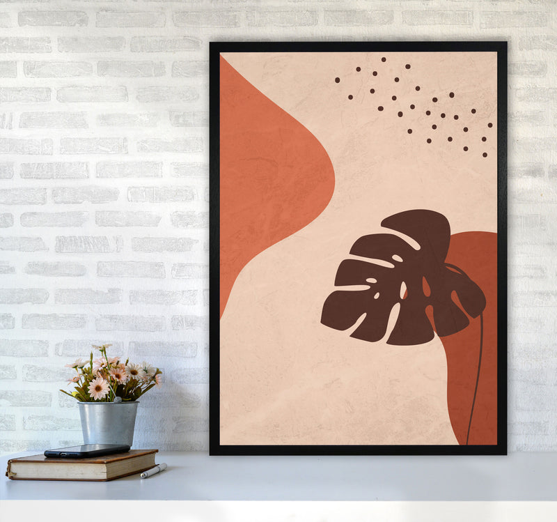 Abstract Art Monstera Art Print by Essentially Nomadic A1 White Frame