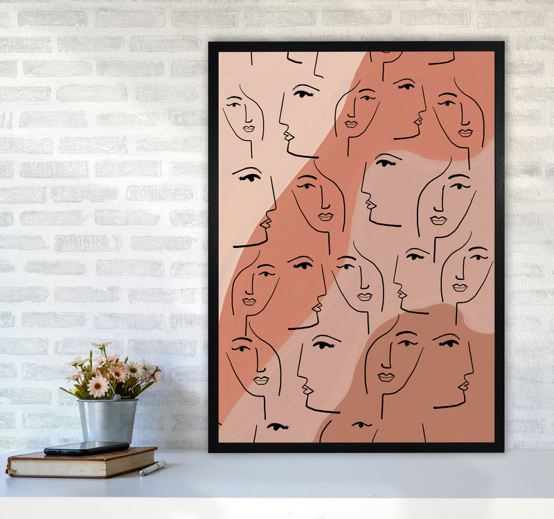 Faces Art Print by Essentially Nomadic A1 White Frame