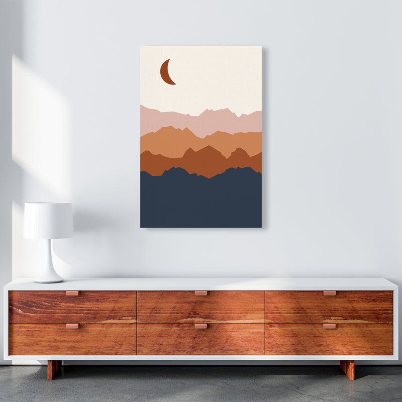 Moon Blue Mountain 01 Art Print by Essentially Nomadic A1 Canvas