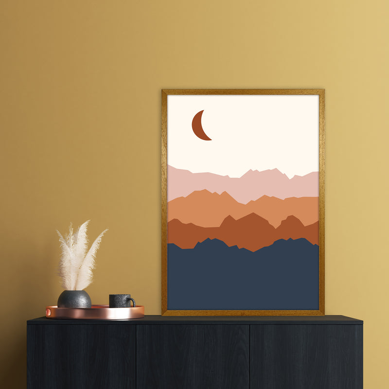 Moon Blue Mountain 01 Art Print by Essentially Nomadic A1 Print Only