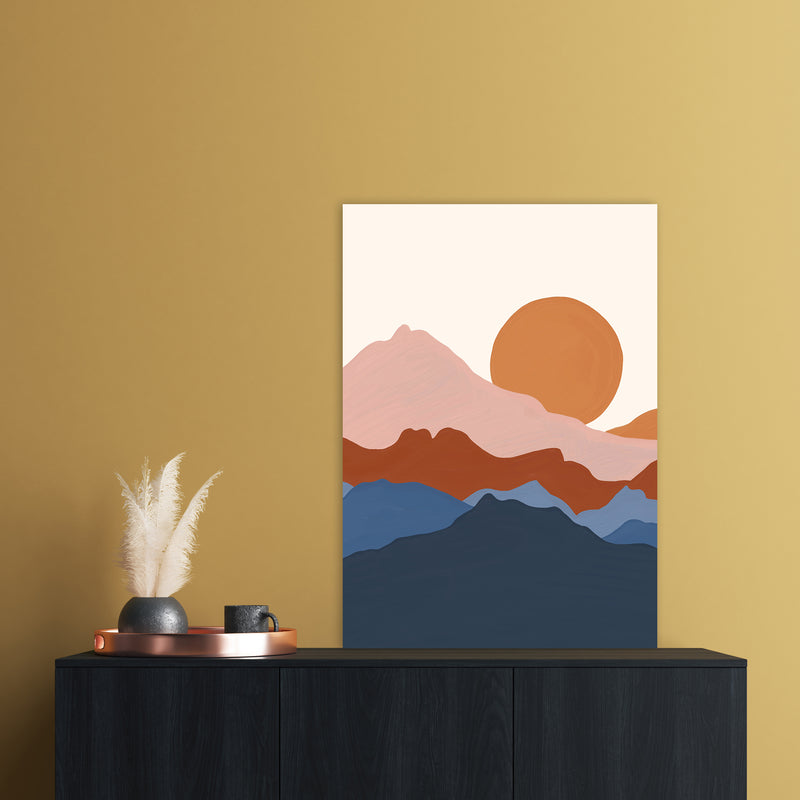 Astract Landscape Art Print by Essentially Nomadic A1 Black Frame