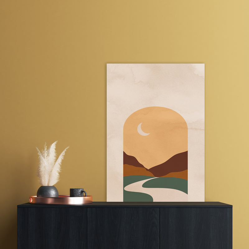 Road Moon Art Print by Essentially Nomadic A1 Black Frame