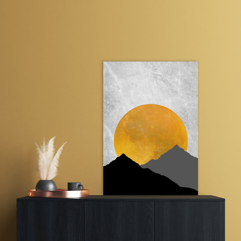 The Sunset Mountain Art Print by Essentially Nomadic A1 Black Frame