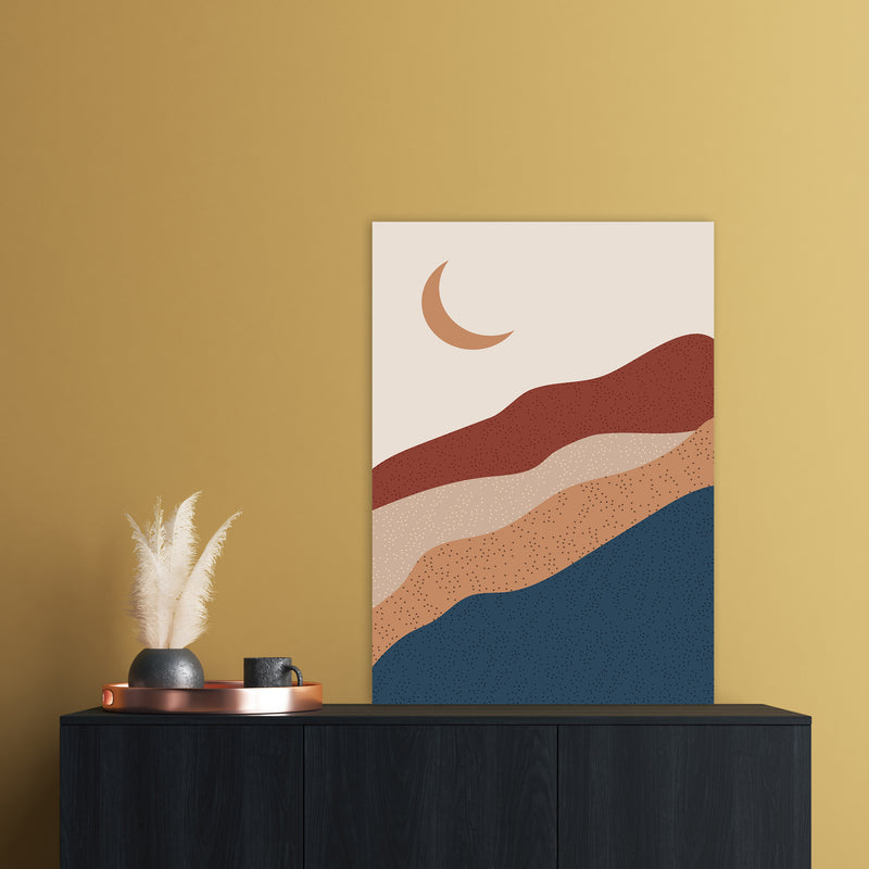 Moon Mountain Art Print by Essentially Nomadic A1 Black Frame