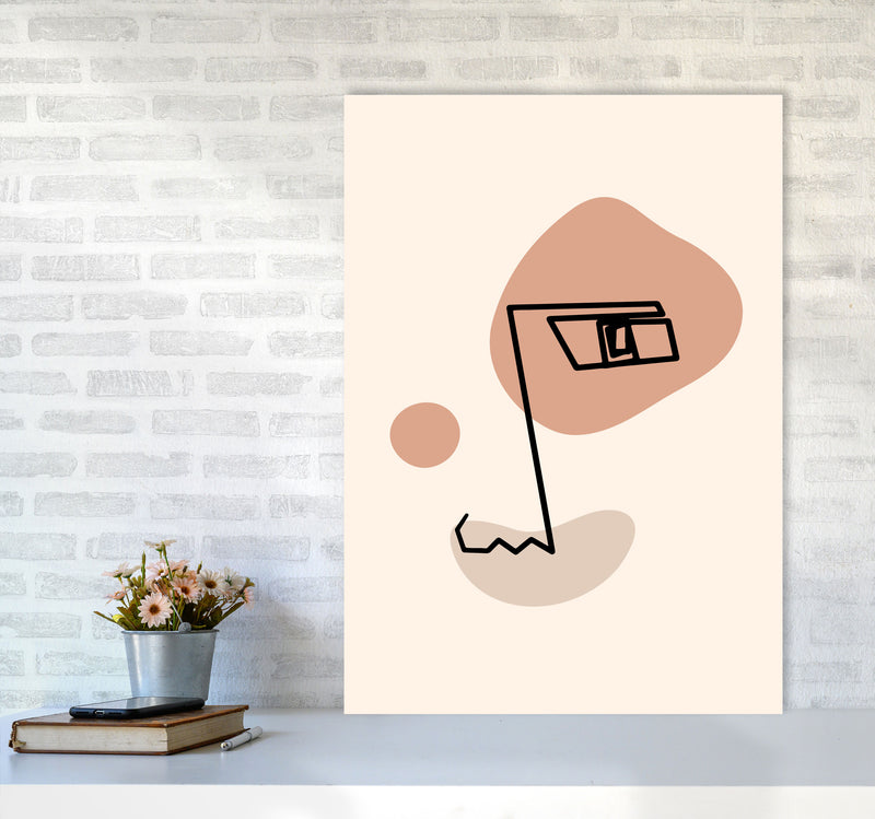 Absract 1 Face Line Art Art Print by Essentially Nomadic A1 Black Frame