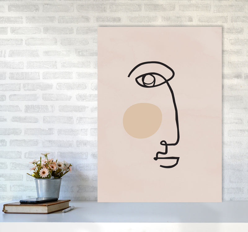 Absract 2 Face Line Art Art Print by Essentially Nomadic A1 Black Frame