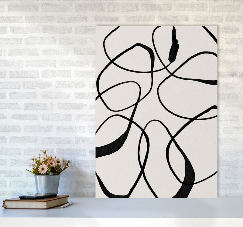 Abstract Scribble Art Print by Essentially Nomadic A1 Black Frame