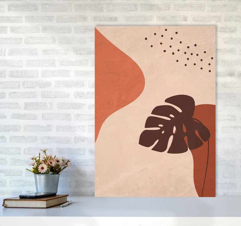 Abstract Art Monstera Art Print by Essentially Nomadic A1 Black Frame