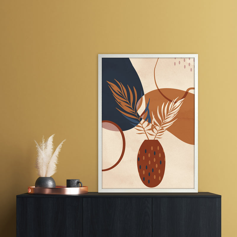 Mid Century Vase Art Print by Essentially Nomadic A1 Oak Frame