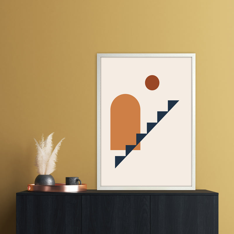 Minimal Geo b 3x4 ratio Art Print by Essentially Nomadic A1 Oak Frame